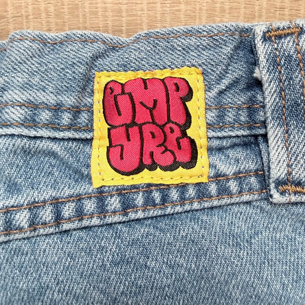 Empyre Jeans Boys 27 Light Blue Loose Straight Leg Y2K Skate ZU1334 Denim Pants - Picture 7 of 12